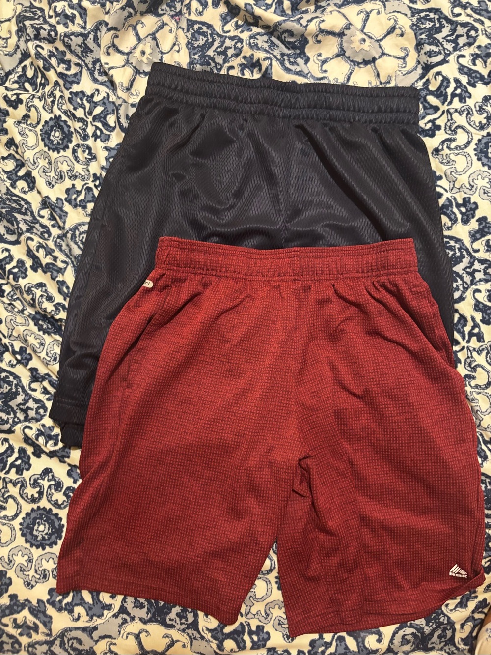 Athletic Works Men's Red and Black Athletic Shorts